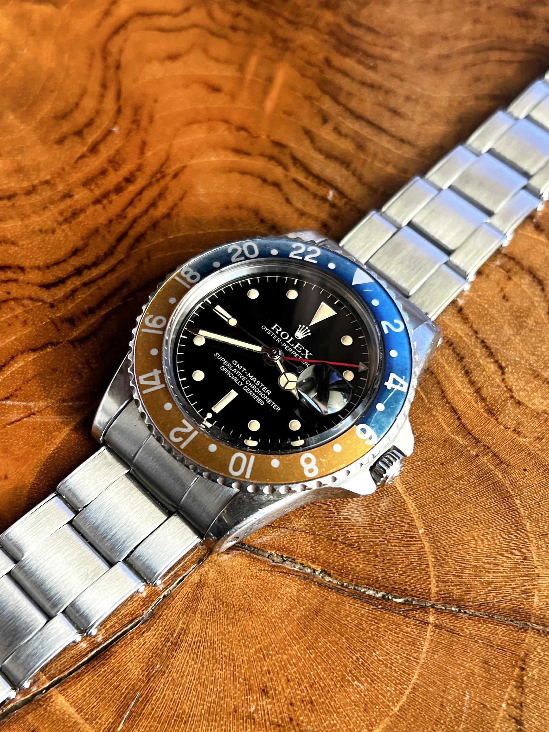 1961 Rolex GMT-Master 1675 Gilt Exclamation Dial — Shiny Happy Objects